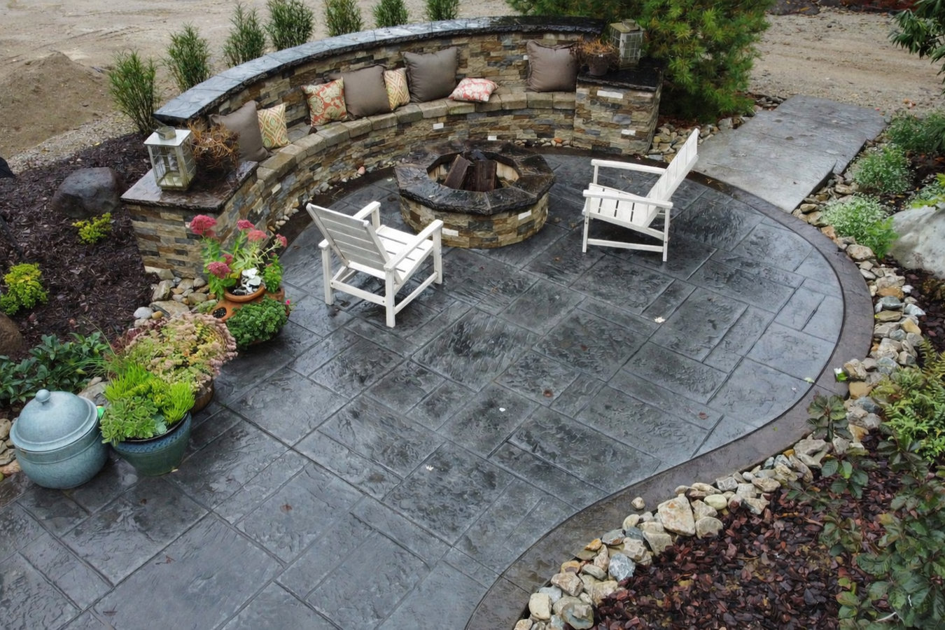 Concrete patio construction in Woonsocket, RI